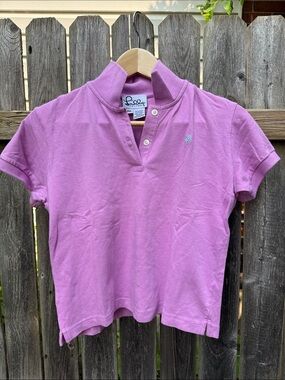 Lilly Pulitzer Lilac Polo Shirt Petite Medium